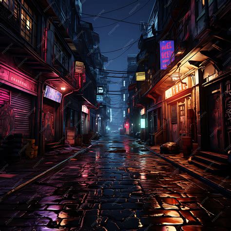 Premium AI Image | Cyberpunk Alley Step Into a Gritty Cyberpunk ...