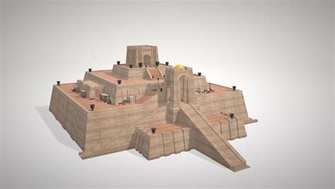 3D sumerian ziggurat ur model - TurboSquid 1305486