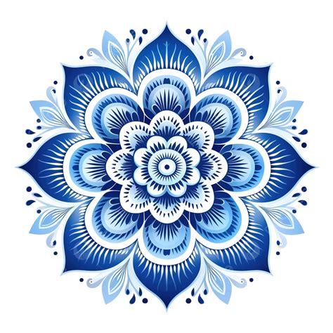 Le Mandala Fleur Bleue PNG Mandala Mandala Bleu Fleur Mandala Image