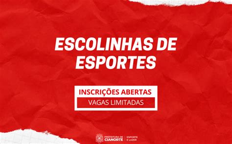 ESCOLINHAS DE ESPORTES ESTÃO INSCRIÇÕES ABERTAS Esportes Escola