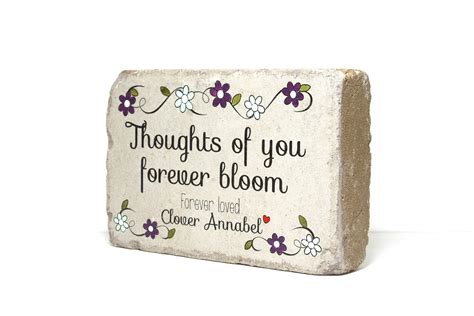 Personalized Memorial Garden Stone. 6x9 Indoor/ Outdoor Concrete Rustic ...