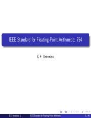 Ppwlesson Pdf Ieee Standard For Floating Point Arithmetic G E