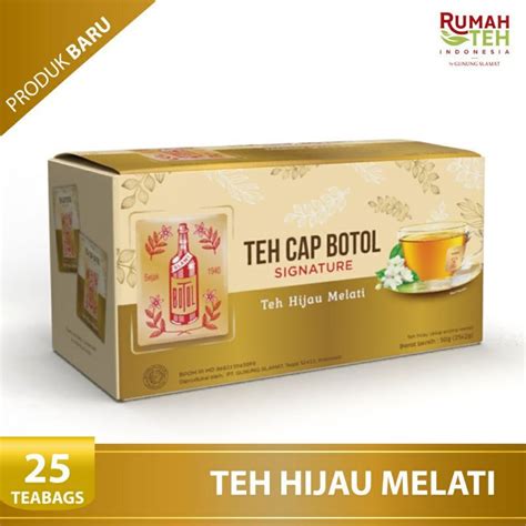 Jual Teh Cap Botol Signature Teh Hijau Melati Celup Melati Isi S