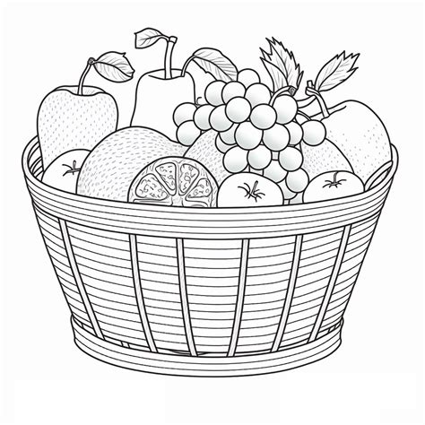 Cesto Di Frutta Da Colorare Disegni Da Colorare Per Bambini