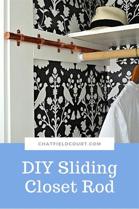 DIY Sliding Closet Rod | Clothes rod, Closet rod, Diy curtain rods