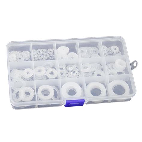 Cheap Pcs White Nylon Plastic Washer Flat Gasket Ring Set With