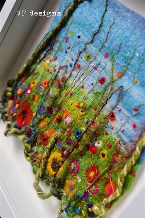 Handmade Colourful Wet Felt And Textural Embroidery By DesignVF Felt