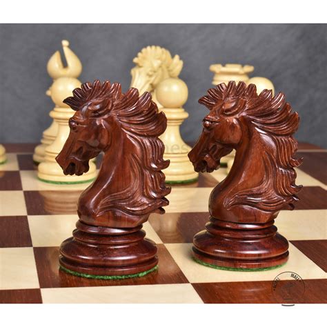 4 4 Luxury Chess Pieces Only Set Handcrafted Staunton Etsy