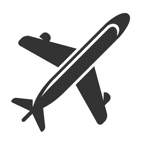 Black And White Icon Airplane 14031766 Vector Art At Vecteezy