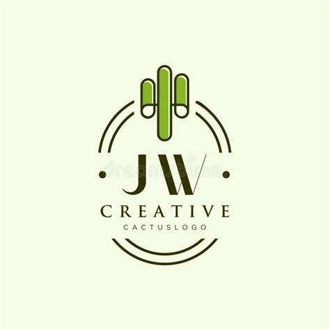 Vectores Del Logotipo De Cactus Verde De La Letra Jw Ilustraci N Del