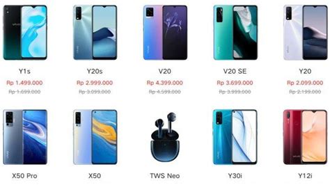 Hp Vivo Berbagai Seri Harga Mulai Jutaan Lengkap Dengan