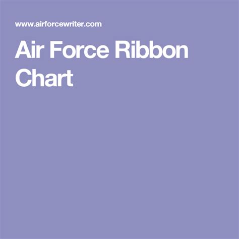 an air force ribbon chart with the words,'air force ribbon chart'in white