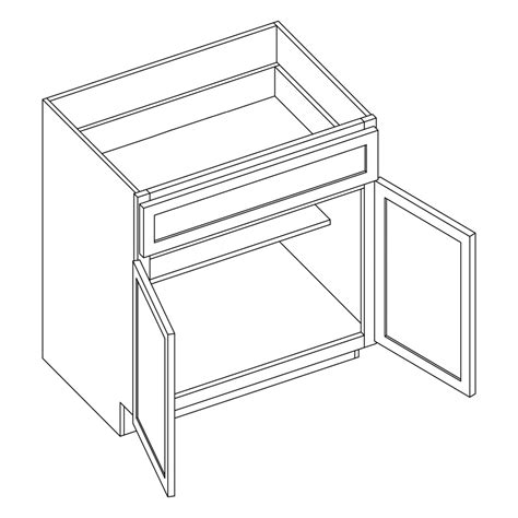 KCD BG B24 PA KCD Brooklyn Gray 24 Base Cabinet Preassembled