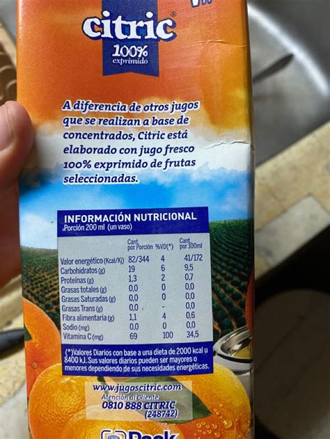 Jugo De Naranja Con Pulpa Citric En 2024 Etiquetas De Comida