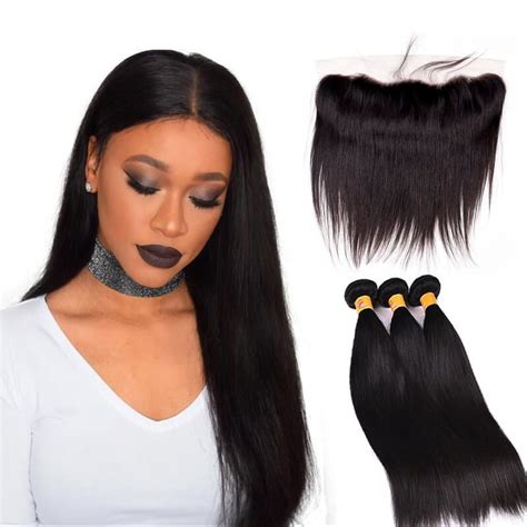 Marchqueen 13x4 Lace Frontal Closure With 3 Bundles Of Brazilian