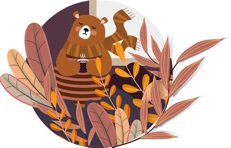 Autumn Sticker Decoration Png