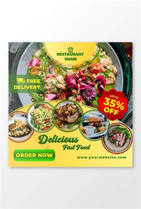 Delicious And Healthy Food Restaurant Banner Psd Free Download Pikbest