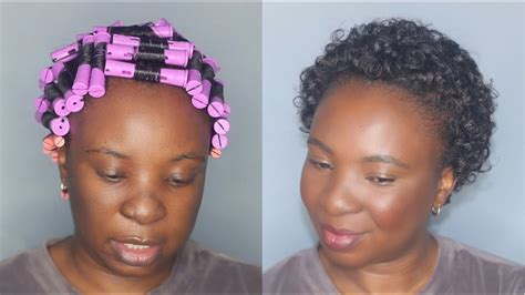 Rod Set On Relaxed Hair