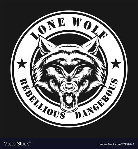 Lone wolf logo Royalty Free Vector Image - VectorStock