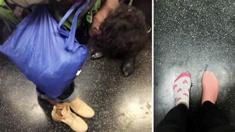 Subway Rider Inspires Us All By Offering Barefoot Homeless Woman Her