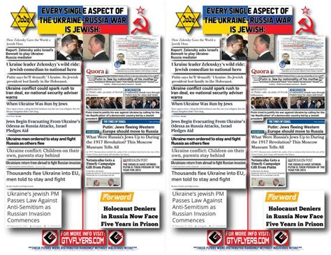 Every Single Aspect Of The Russia Ukraine War Is Jewish Gtv Flyers