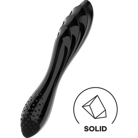 Satisfyer Dazzling Double Ended Crystal Glass Dildo Black Sex Toys