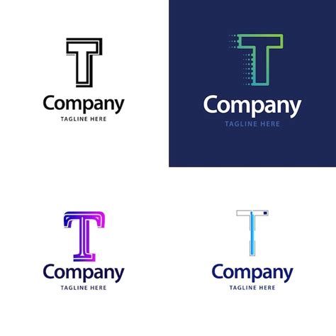 Premium Vector Letter T Big Logo Pack Design Creative Modern Logos