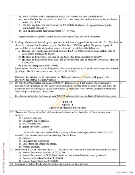 UP Board Class 12 Accountancy Pre Board Exam Question Paper 2024 PDF