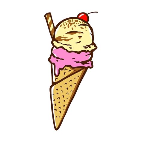 Cucurucho de helado | Vector Premium