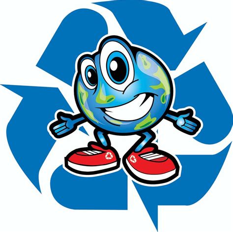 Animasi Gambar Tong Sampah Kitar Semula Kartun Stream Eco Education