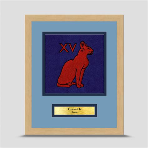 15 Signal Regiment Embroidery Framed Presentation Military Framing