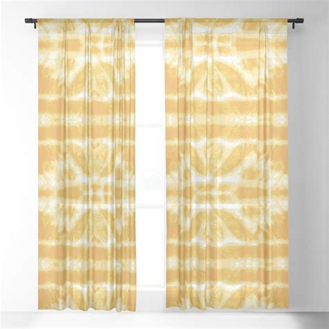 Yellow Tie Dye Twos Sheer Curtain In 2020 Diy Tie Dye Curtains Tie