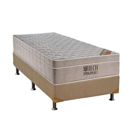 Cama Box Solteiro Colch O Molas Superpocket Ensacadas Ortobom Fort