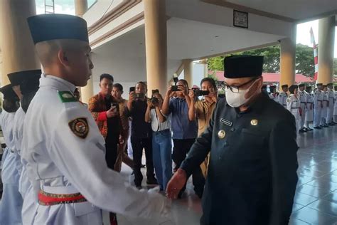 Siap Bertugas Bupati Bolmong Limi Mokodompit Resmi Kukuhkan Pasukan