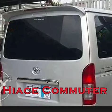 Durable Toyota Hiace Commuter Spoiler Abs Material Rear Wing