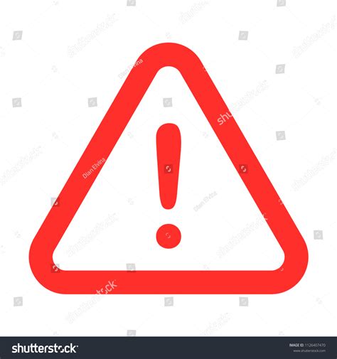 Red Caution Sign Exclamation Mark Royalty Free Stock Vector 1126407470