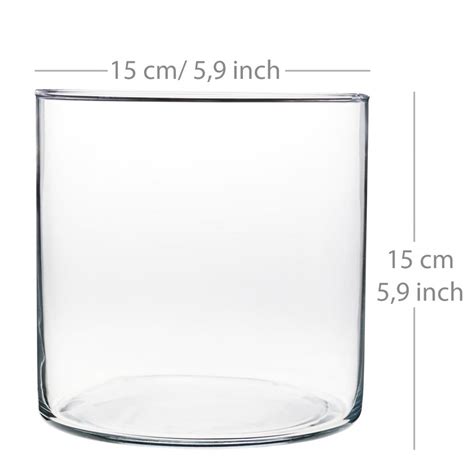 Floristik24 no Dekorativ vase glass sylinder klar Ø15cm H15cm 273533