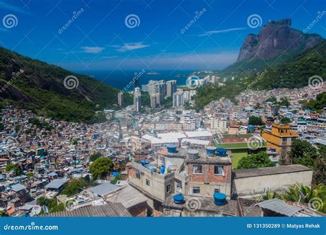 Aerial View of Favela Rocinha Editorial Stock Image - Image of neighborhood, mountain: 131350289