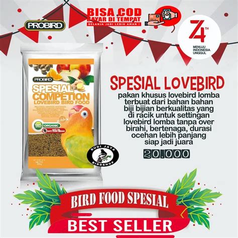 Jual Jual Lovebird Spesial Competition Probird Gram Pakan Makanan