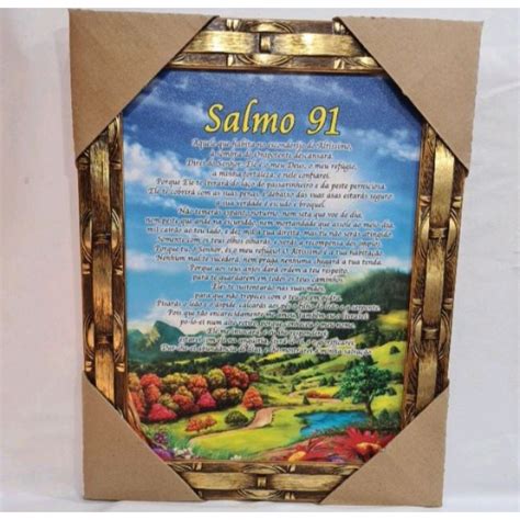 Quadro Salmo 91 30x40 Resinado Shopee Brasil