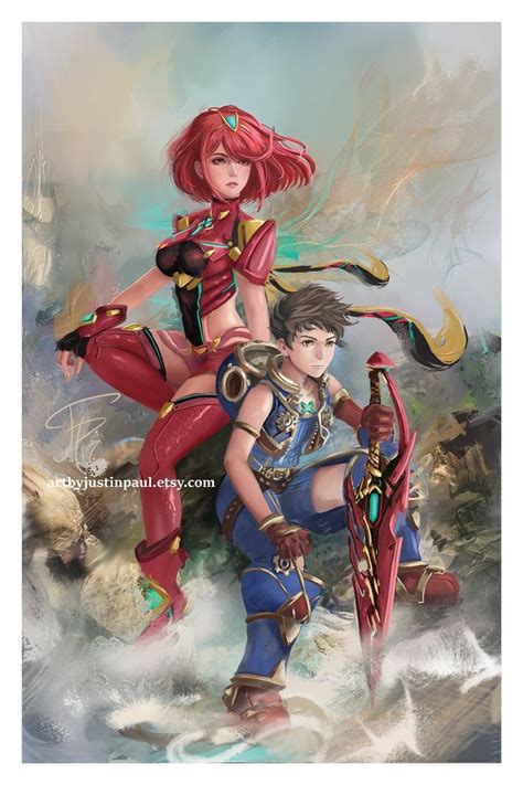 12x18 Print Rex And Pyra Xenoblade Chronicles Etsy