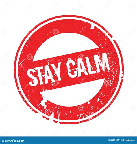 Stay Calm Rubber Stamp Cartoon Vector 88723721