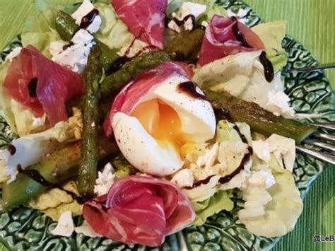 Salade Compl Te Aux Asperges Vertes Uf Et Coppa Recette Salade