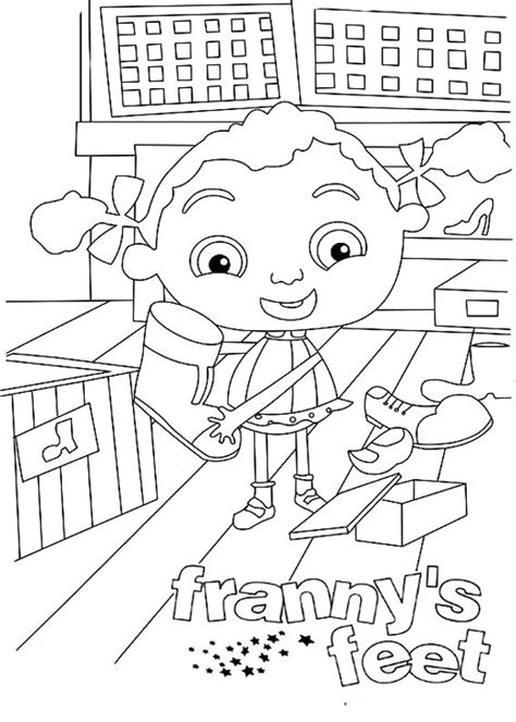 Franny's Feet coloring pages to download and print for free