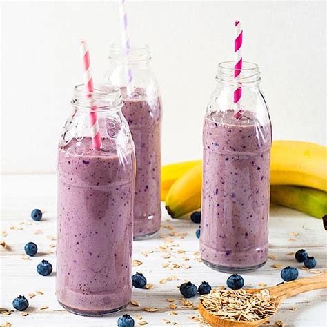 Blaubeer Eiwei Shake Mit Haferflocken Low Carb Eiwei Di T Rezept Zum