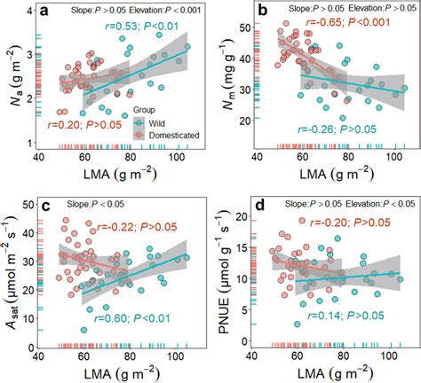 Relationships Between Leaf Mass Per Area Lma Nitrogen Content Per