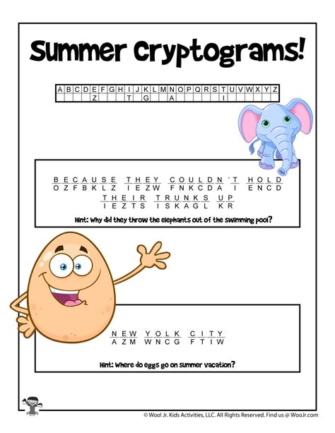 Printable Cryptogram Puzzles - Free Printable