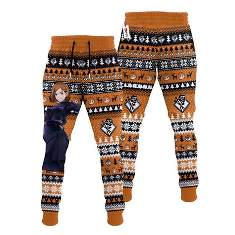 Nobara Kugisaki Christmas Ugly Sweatpants Custom Xmas Joggers Gear Otaku