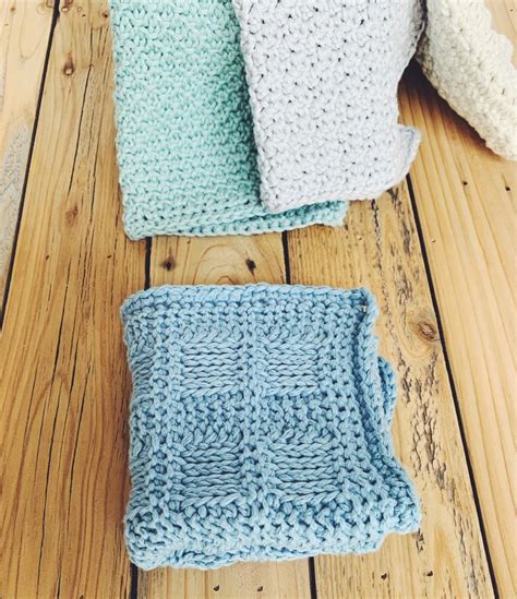 Tunisian Crochet Washcloth Pattern Basketweave Stitch