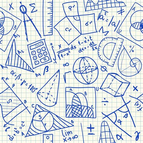 Mathematical Doodles Seamless Pattern Stock Vector By Kytalpa 24354637